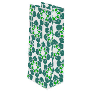 Sac Cadeau Pour Bouteille Motif Feuille, Motif De Feuilles, Feuilles Verts