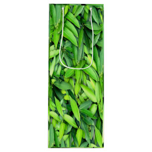 Sac Cadeau Pour Bouteille Motif Feuille verdoyant - Nature Botanique
