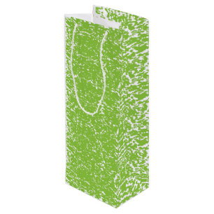 Sac Cadeau Pour Bouteille Motif Vert Citron Grunge - Décor Abstrait d'Été