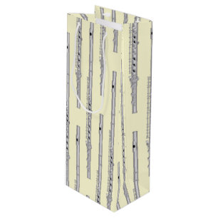 Sac Cadeau Pour Bouteille Musique flûte Musique Musique