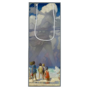 Sac Cadeau Pour Bouteille N.C. Wyeth Le Géant 1923 Illustration Vintage