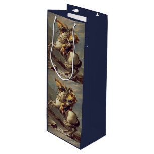 Sac Cadeau Pour Bouteille Napoléon vintage Traversant les Alpes