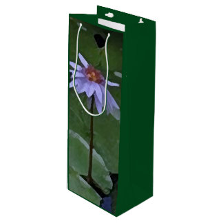 Sac Cadeau Pour Bouteille Nénuphar