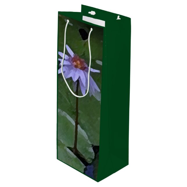 Sac Cadeau Pour Bouteille Nénuphar (Devant Angle)