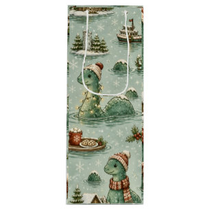 Sac Cadeau Pour Bouteille Nessie de Noël Monstre du Loch Ness Confortable Cr
