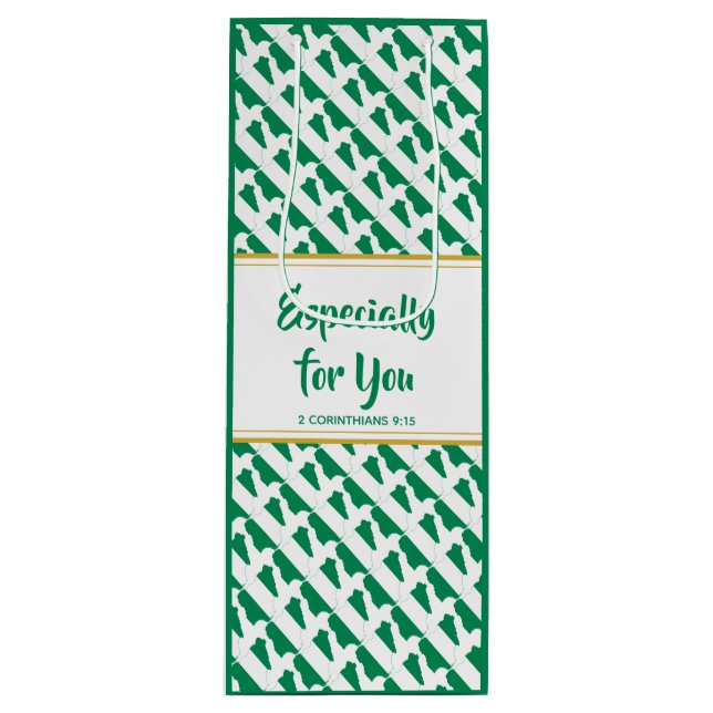 Sac Cadeau Pour Bouteille NIGERIA Christian, SPÉCIALEMENT POUR VOUS Personna (Devant)