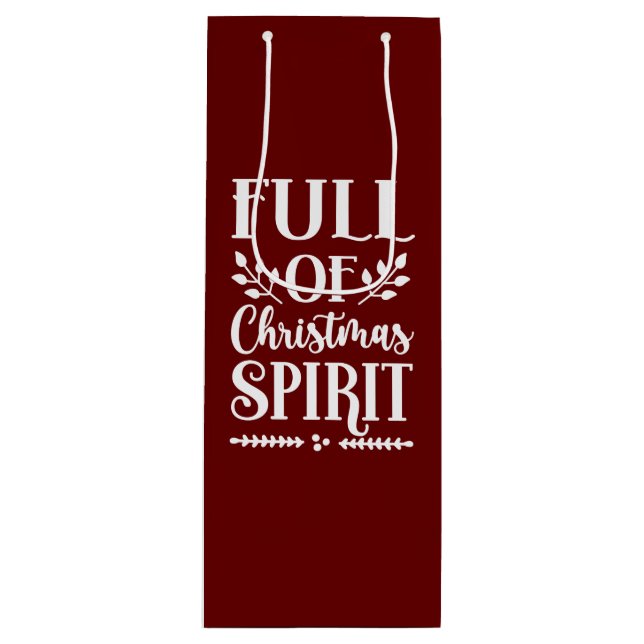 Sac Cadeau Pour Bouteille Noël festif (Devant)