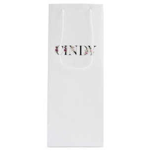 Sac Cadeau Pour Bouteille Nom Cindy