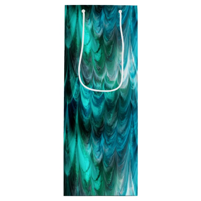 Sac Cadeau Pour Bouteille nonpareil kelpie turquoise : (Devant)