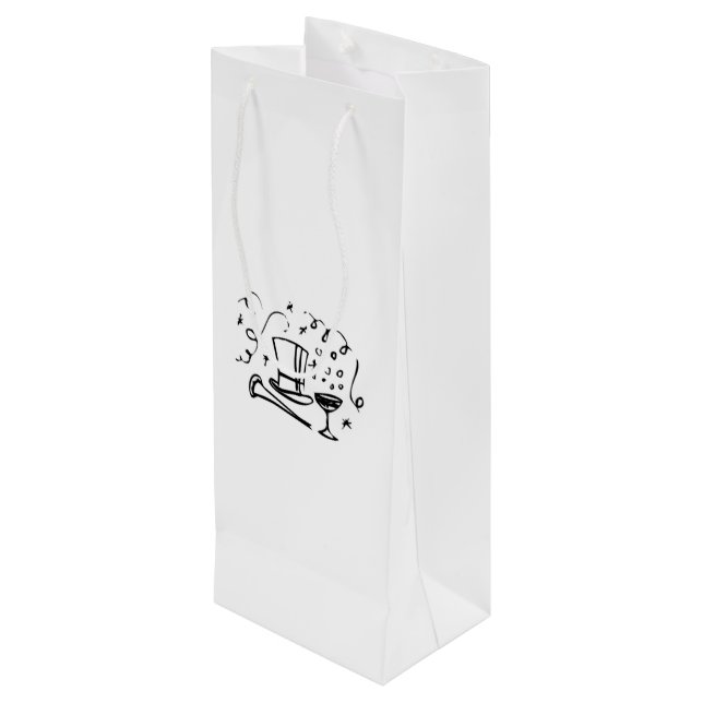 Sac Cadeau Pour Bouteille Nouvel An (Dos Angle)