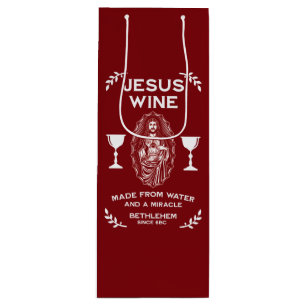 Sac Cadeau Pour Bouteille Novelle du Vin Saint de Noël