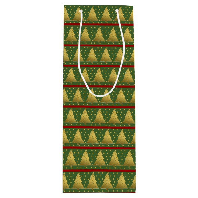 Sac Cadeau Pour Bouteille Oh sapin de Noël (Devant)