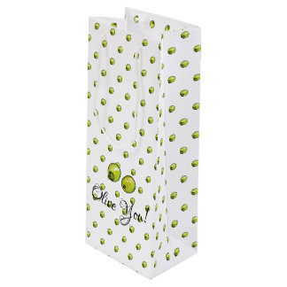 Sac Cadeau Pour Bouteille Olive