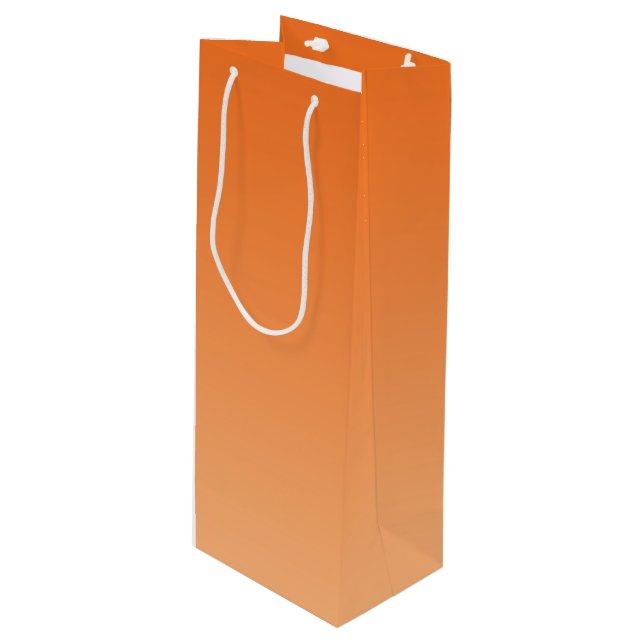 Sac Cadeau Pour Bouteille Ombre orange (Devant Angle)