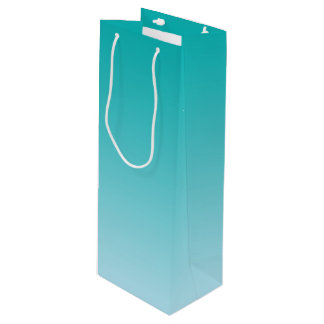 Sac Cadeau Pour Bouteille Ombre turquoise