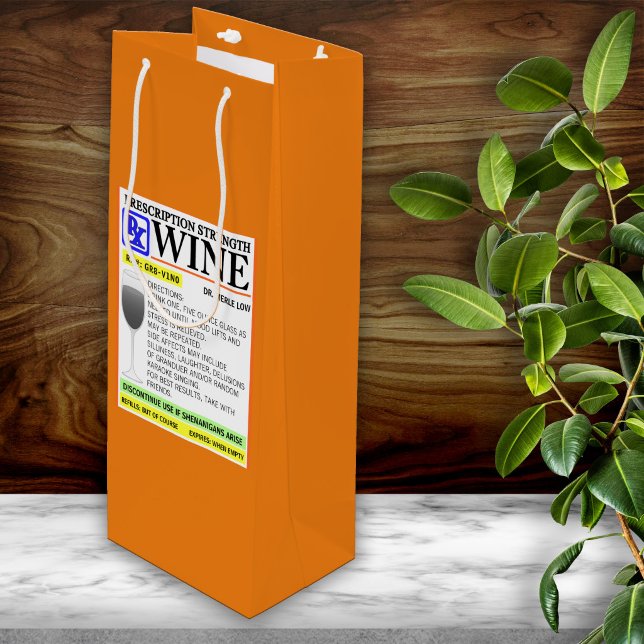 Sac Cadeau Pour Bouteille Ordonnance drôle (Créateur téléchargé)