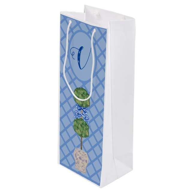 Sac Cadeau Pour Bouteille Panier opiaire Chinoiserie Ginger Jar Jars  (Devant Angle)