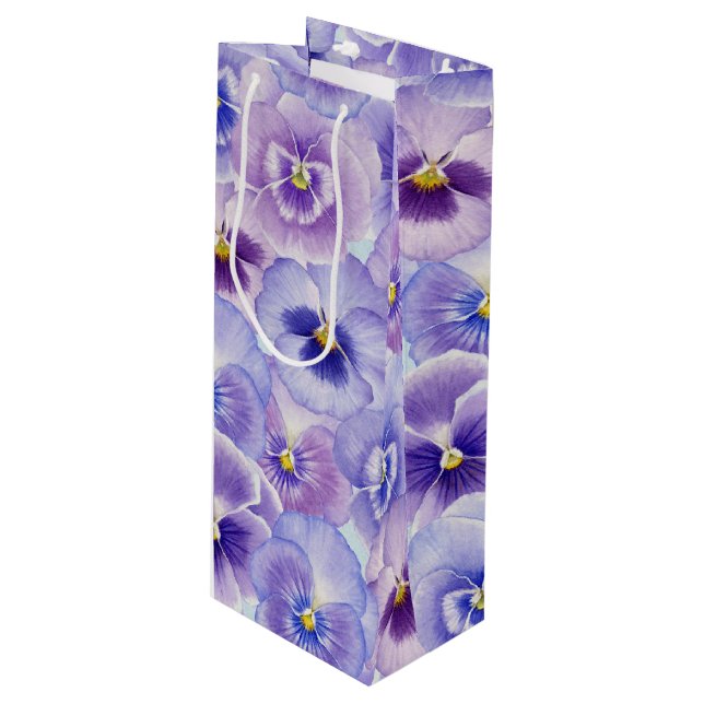 Sac Cadeau Pour Bouteille Pansy (Devant Angle)