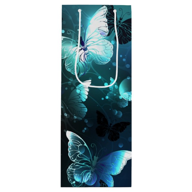 Sac Cadeau Pour Bouteille Papillons de nuit (Devant)