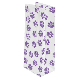 Sac Cadeau Pour Bouteille Patrouilles de Doodle, Paws de Chien, Paws De Purp