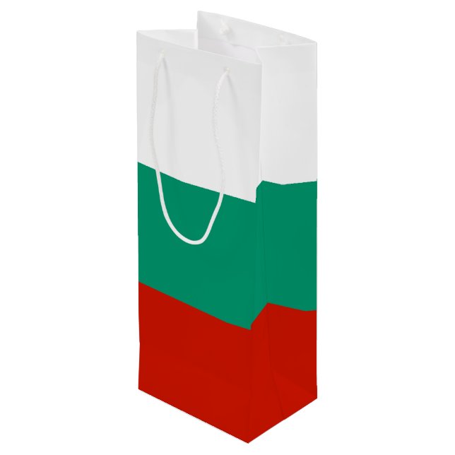 Sac Cadeau Pour Bouteille pavillon de la Bulgarie (Dos Angle)