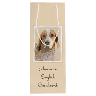 Sac Cadeau Pour Bouteille Peinture américaine anglaise sur pilon - Chien Art