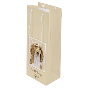 Sac Cadeau Pour Bouteille Peinture d'espagnol Welsh Springer - Art original