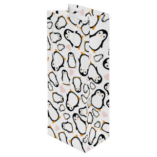 Sac Cadeau Pour Bouteille Penguin thème Baby shower mignonne
