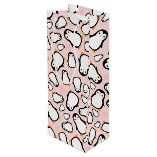 Sac Cadeau Pour Bouteille Penguin thème Baby shower mignonne