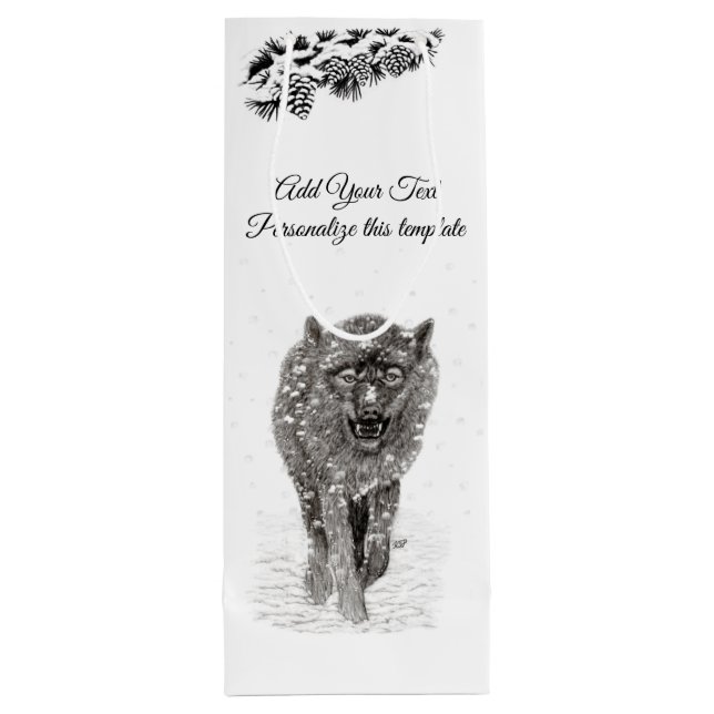 Sac Cadeau Pour Bouteille Personnaliser ce modèle (Dos)