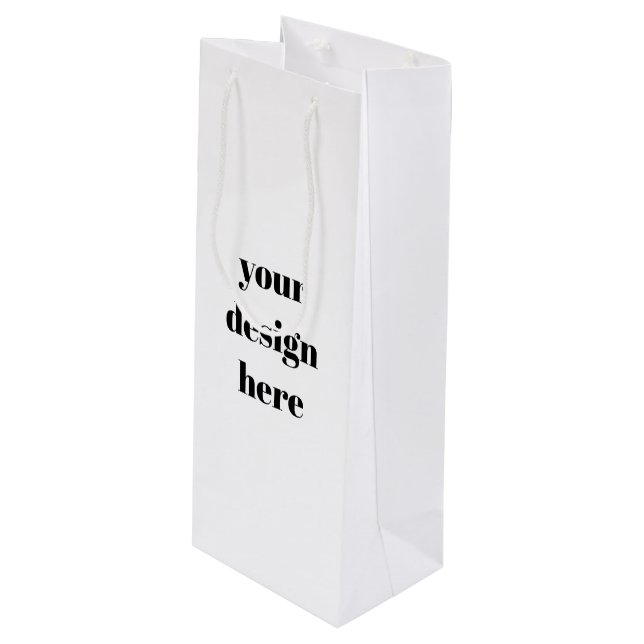 Sac Cadeau Pour Bouteille Personnaliser ou Customiser (Devant Angle)