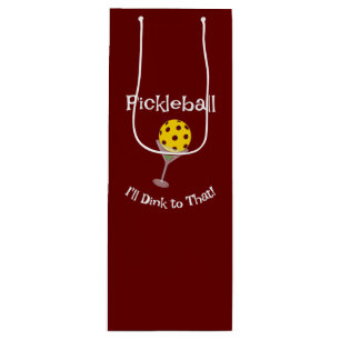 Sac Cadeau Pour Bouteille Pickleball, je vais Dink to That ! T-shirt en verr