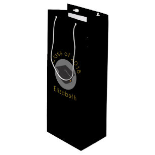 Sac Cadeau Pour Bouteille Plafond de graduation sur classe noire de 20xx per