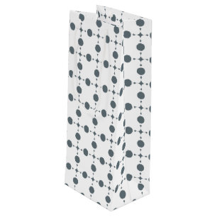 Sac Cadeau Pour Bouteille Points gris, motif à pois, points, pois
