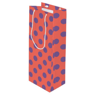 Sac Cadeau Pour Bouteille Pois de coraux violets et vivants