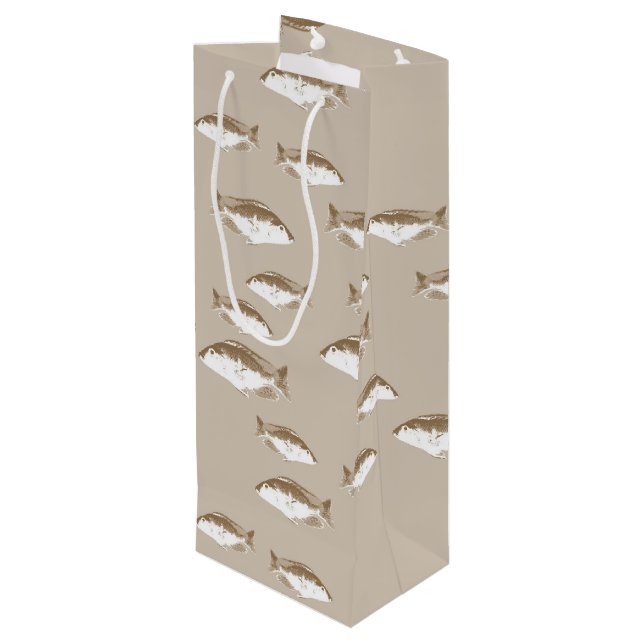 Sac Cadeau Pour Bouteille Poisson sépien (Dos Angle)