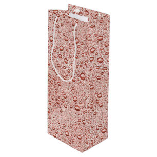 Sac Cadeau Pour Bouteille Poser des gouttelettes d'eau orange