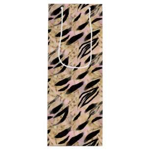 Sac Cadeau Pour Bouteille Poster de animal de tigre de palmes tropicales