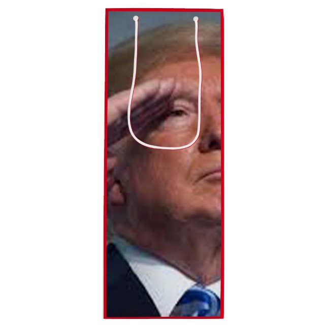 Sac Cadeau Pour Bouteille Président Trump - Trump 2020 (Devant)