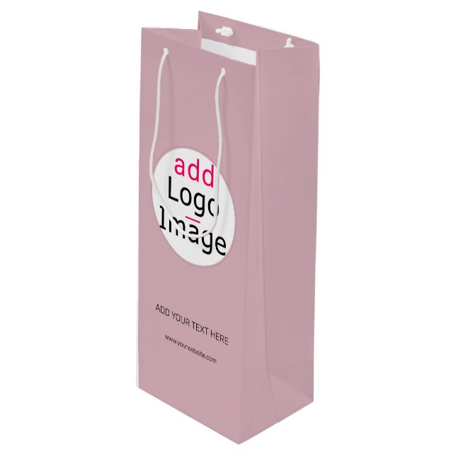 Sac Cadeau Pour Bouteille Professionnel Personnalisable Entreprise Teinte Ro (Devant Angle)