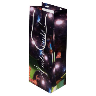Sac Cadeau Pour Bouteille Raisins de vin