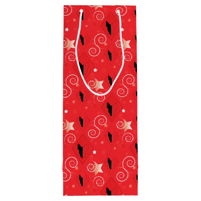 Sac Cadeau Pour Bouteille Red Diamond Bull Terrier (Dos)