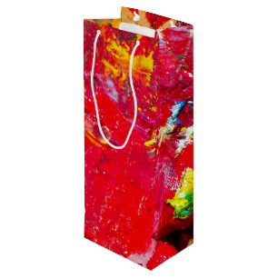 Sac Cadeau Pour Bouteille Résumé de la palette d'artiste joyeuse