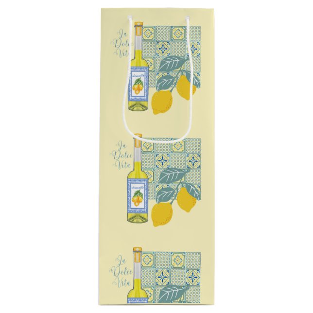 Sac Cadeau Pour Bouteille Rétro de la ferme de citron (Devant)