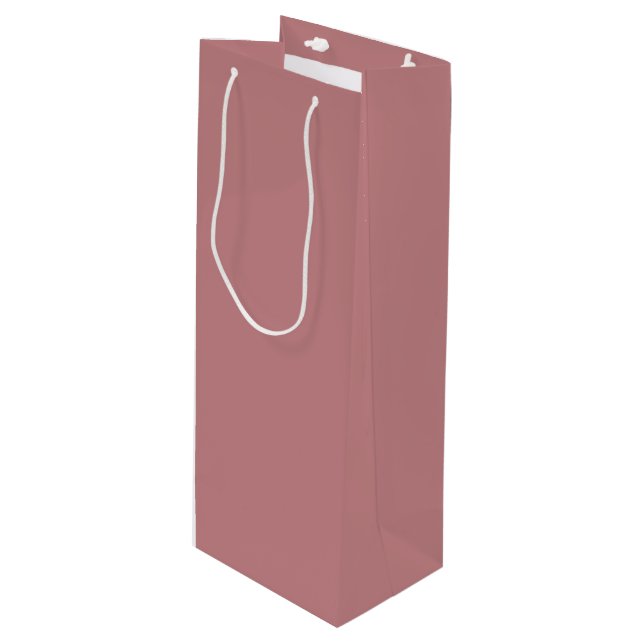 Sac Cadeau Pour Bouteille Rose Poussiéreux (Devant Angle)