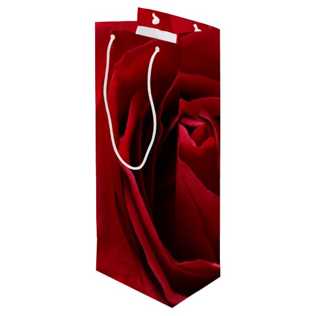 Sac Cadeau Pour Bouteille rose rouge profonde (Dos Angle)