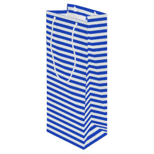 Sac Cadeau Pour Bouteille Royal Blue Combination Stripes par Shirley Taylor