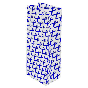 Sac Cadeau Pour Bouteille Ruban Blue Standard par Kenneth Yoncich