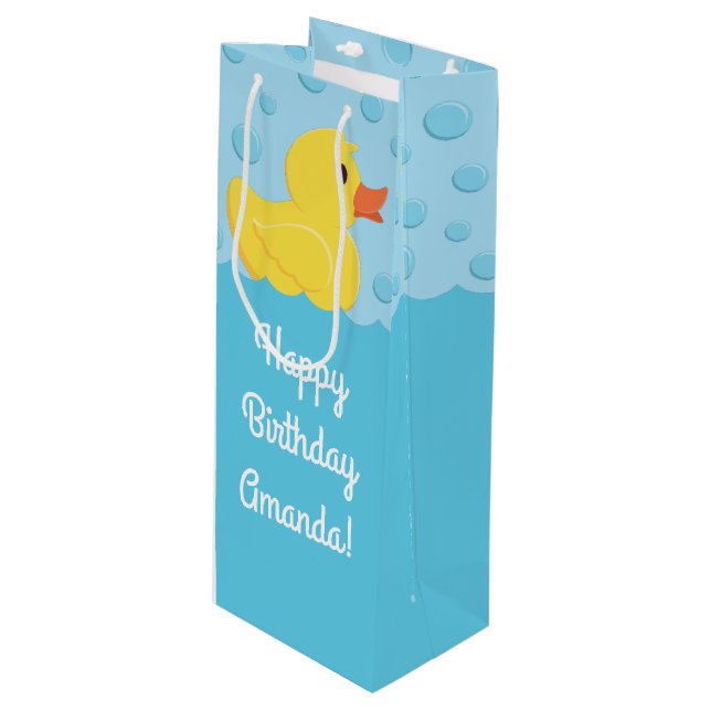 Sac Cadeau Pour Bouteille Rubber Ducky (Devant Angle)