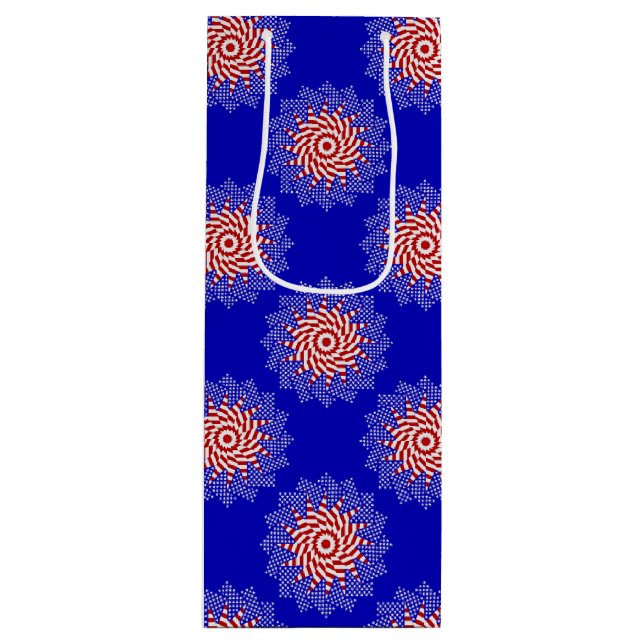 Sac Cadeau Pour Bouteille Sac-CADEAU S10b-WINE - Drapeau américain (Devant)